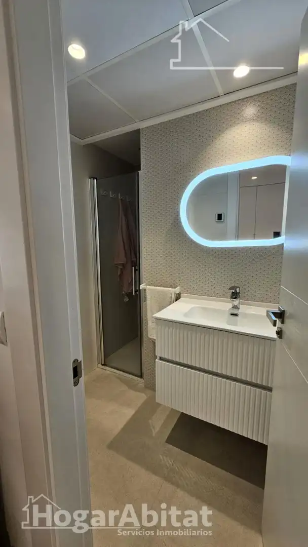 Bathroom of Flat for sale in Cullera  with Air Conditioner, Private garden and Furnished