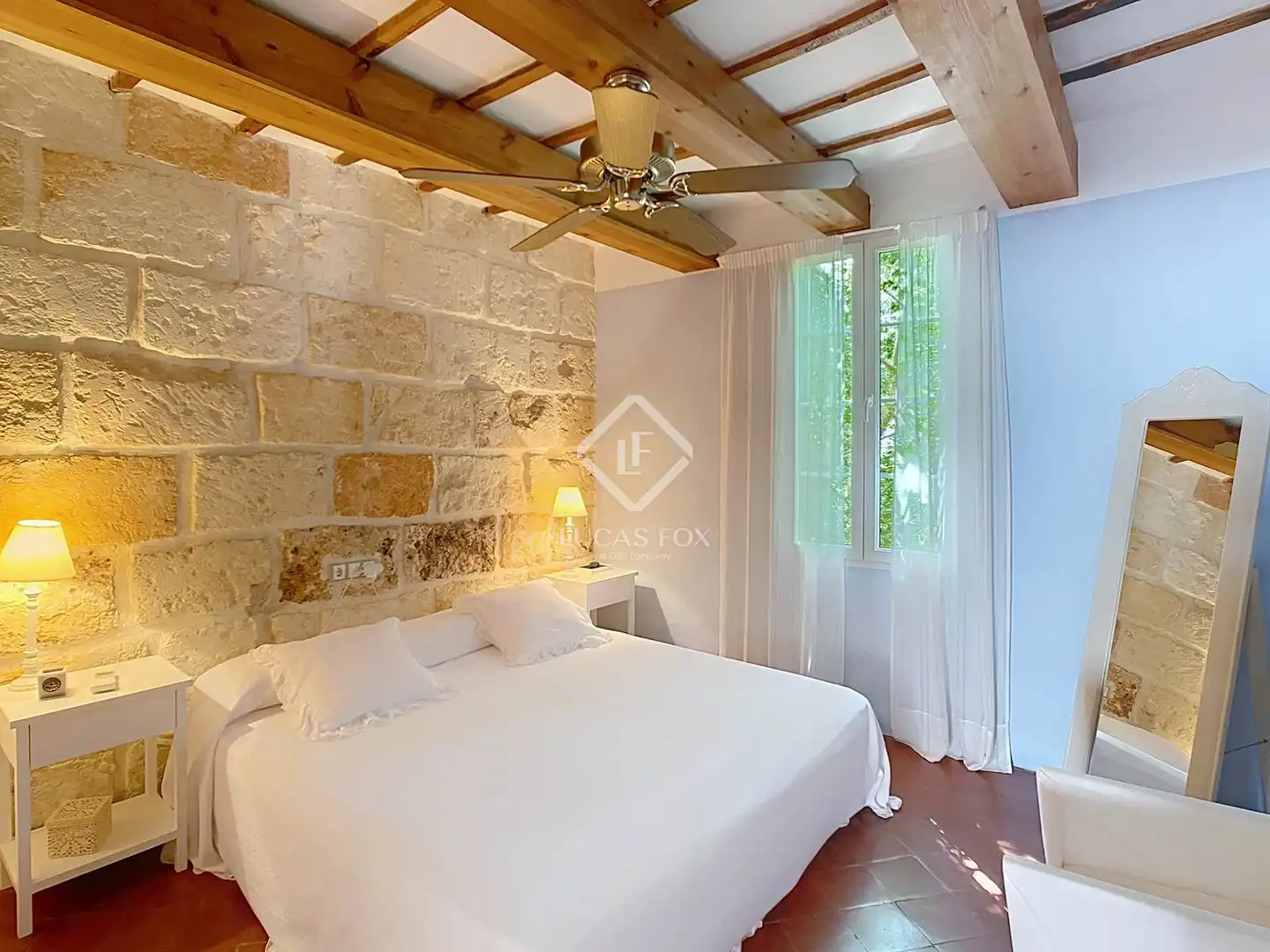 Schlafzimmer von Haus oder Chalet zum Verkauf in Ciutadella de Menorca mit Klimaanlage, Heizung und Privatgarten