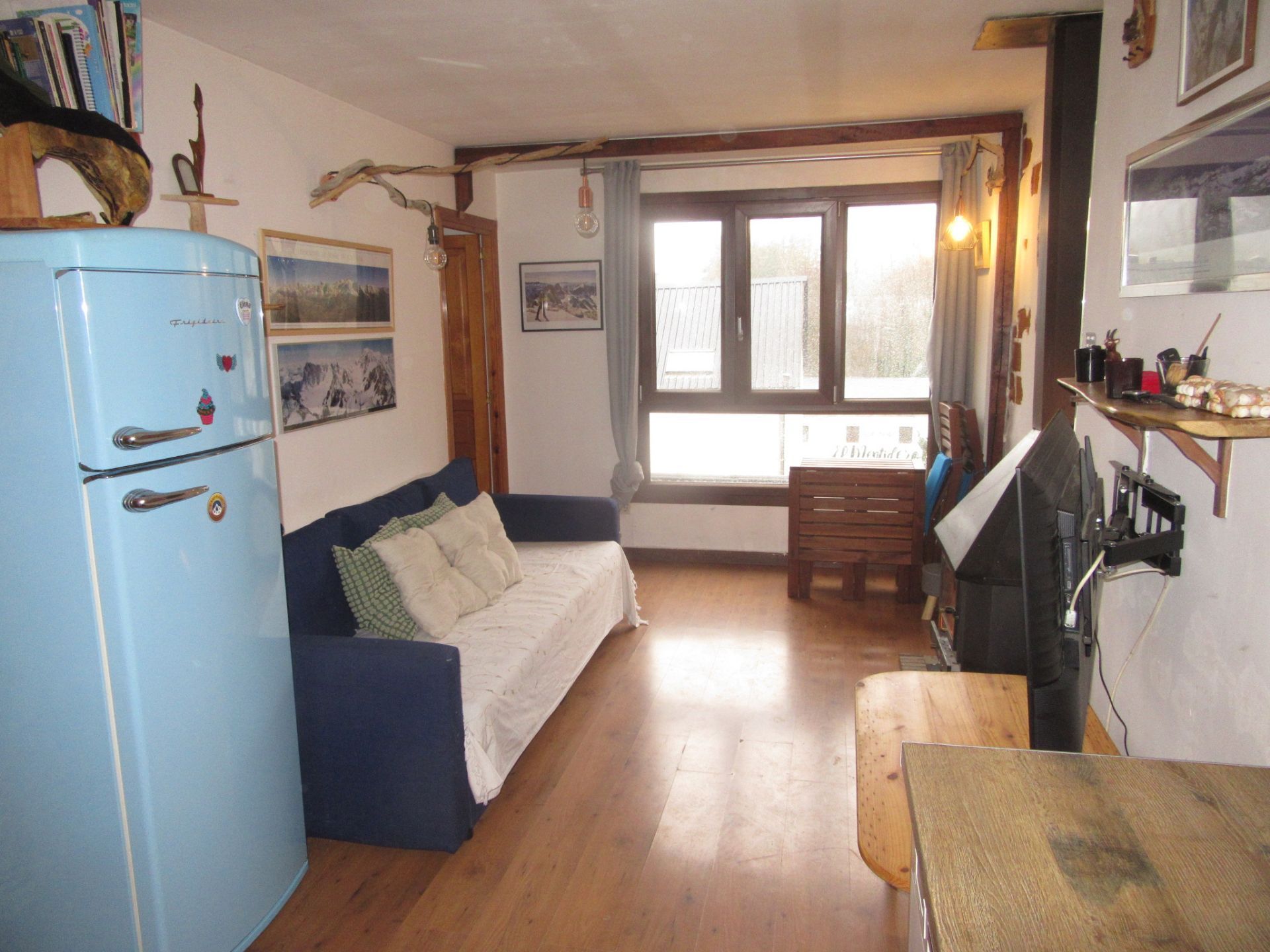 Sala de estar de Apartamento en venta en Villanúa con Calefacción, Trastero y Amueblado