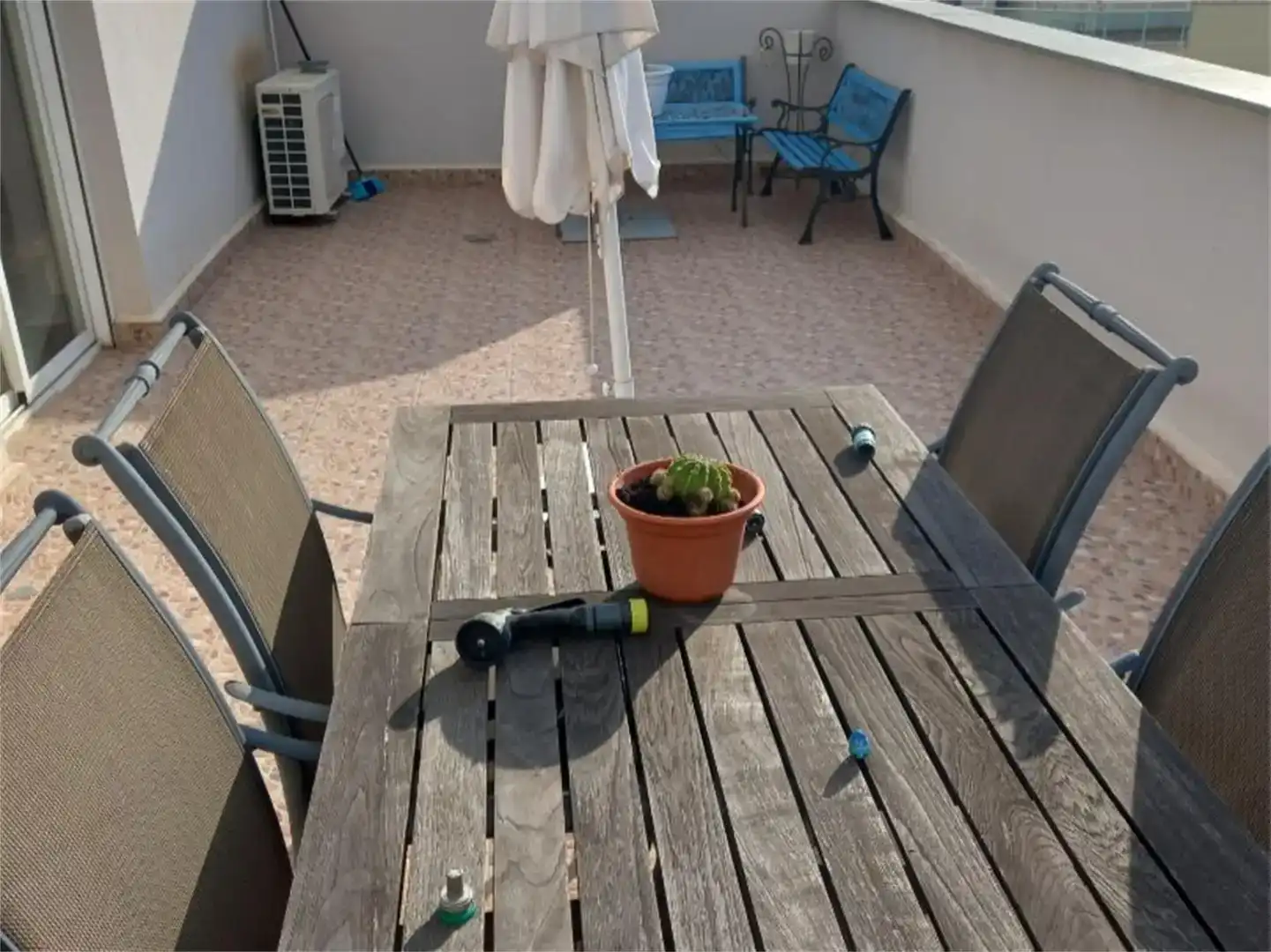 Terrasse von Dachboden zur Miete in Peñíscola / Peníscola mit Klimaanlage und Möbliert