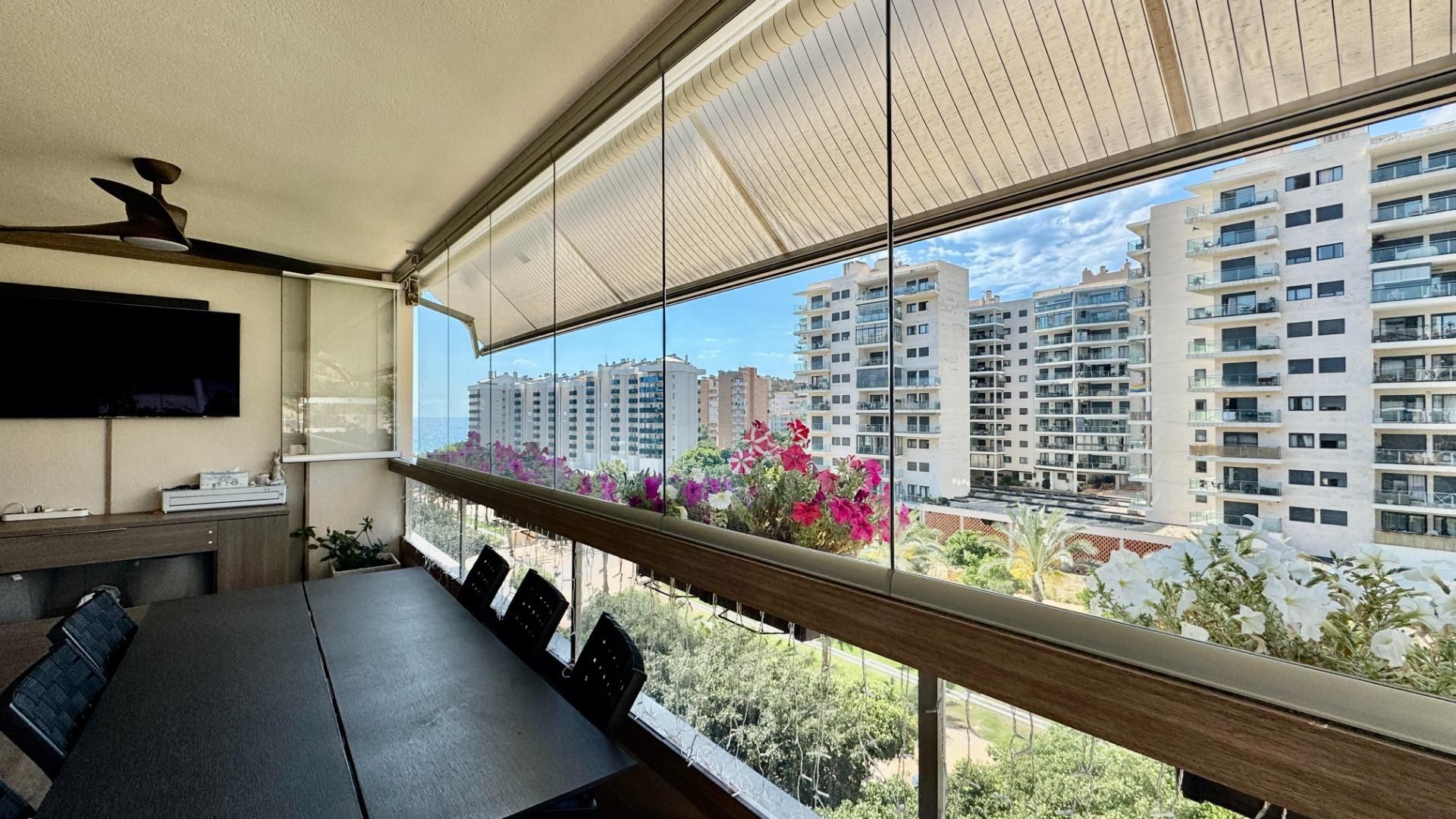 Terrace of Apartment for sale in Villajoyosa / La Vila Joiosa  with Air Conditioner, Heating and Private garden