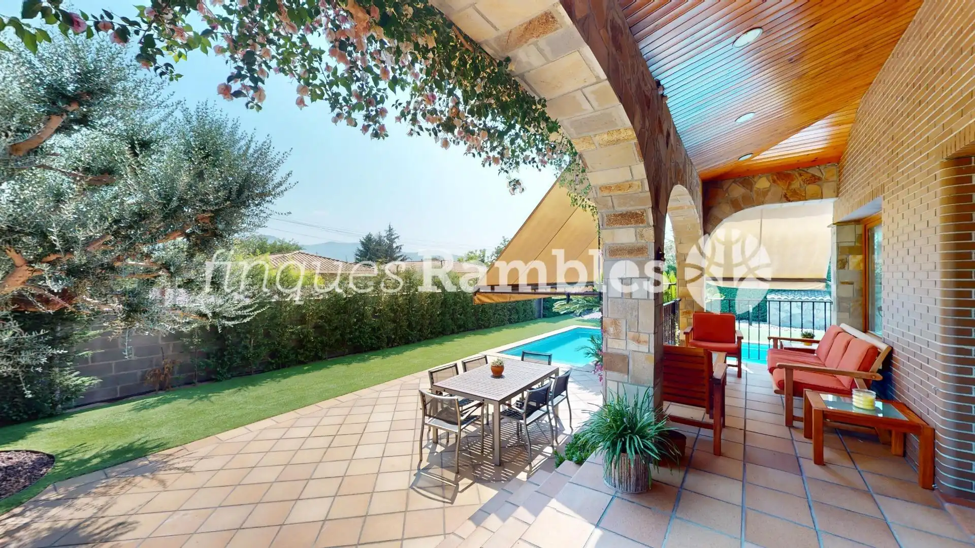 Terraza de Casa o chalet en venta en La Pobla de Claramunt con Calefacción, Jardín privado y Terraza