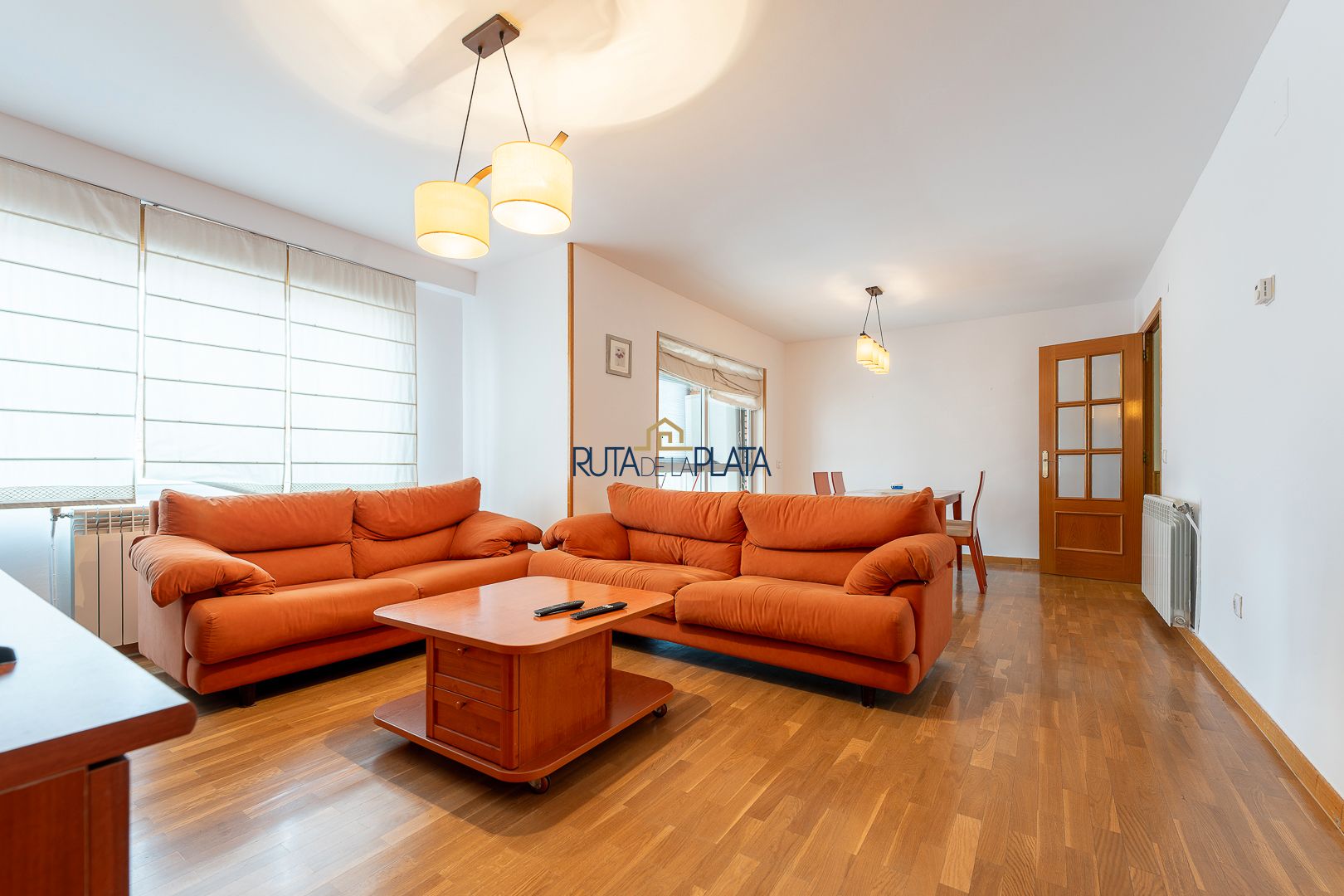 Living room of Flat to rent in Zamora Capital   with Heating, Parquet flooring and Furnished