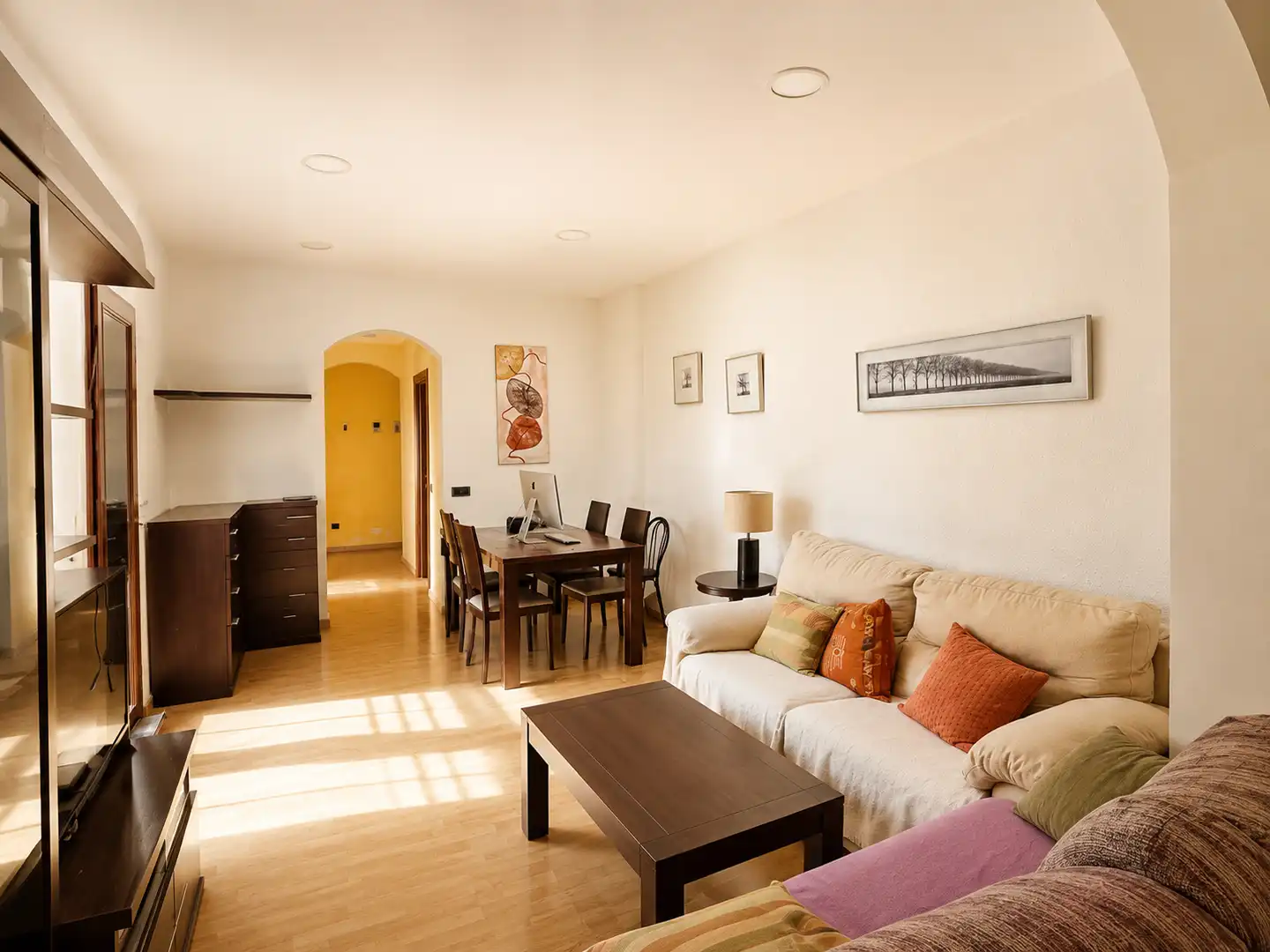Sala de estar de Piso en venta en Barcelona con Aire acondicionado, Amueblado y Horno