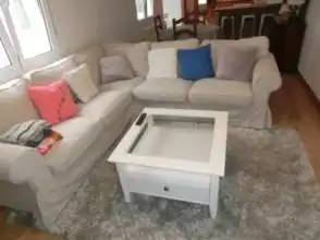 Wohnzimmer von Wohnung zur Miete in Gijón  mit Parkett, Möbliert und Waschmaschine