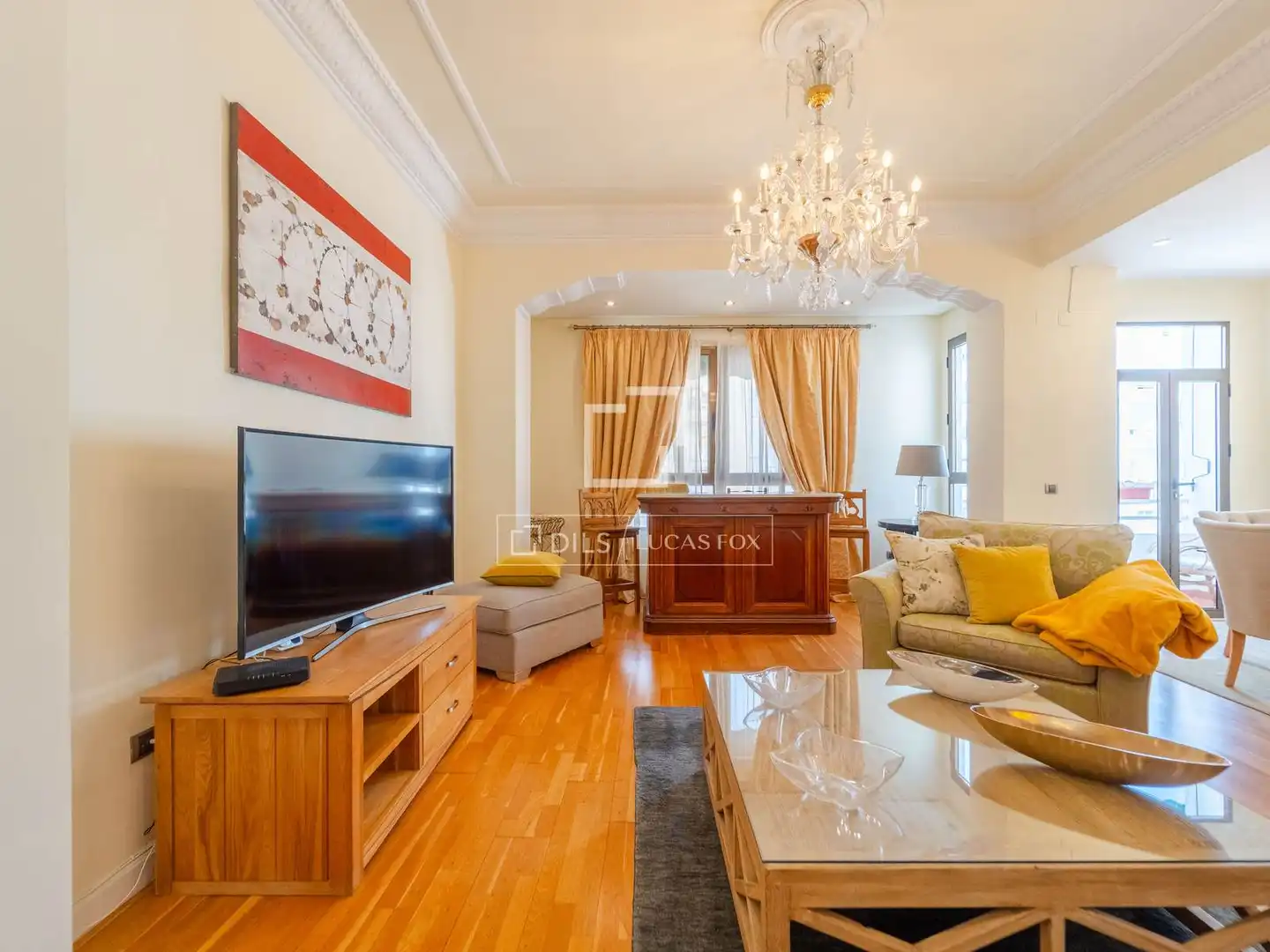Sala d'estar de Pis de lloguer en Valencia amb Aire condicionat, Parquet i Terrassa