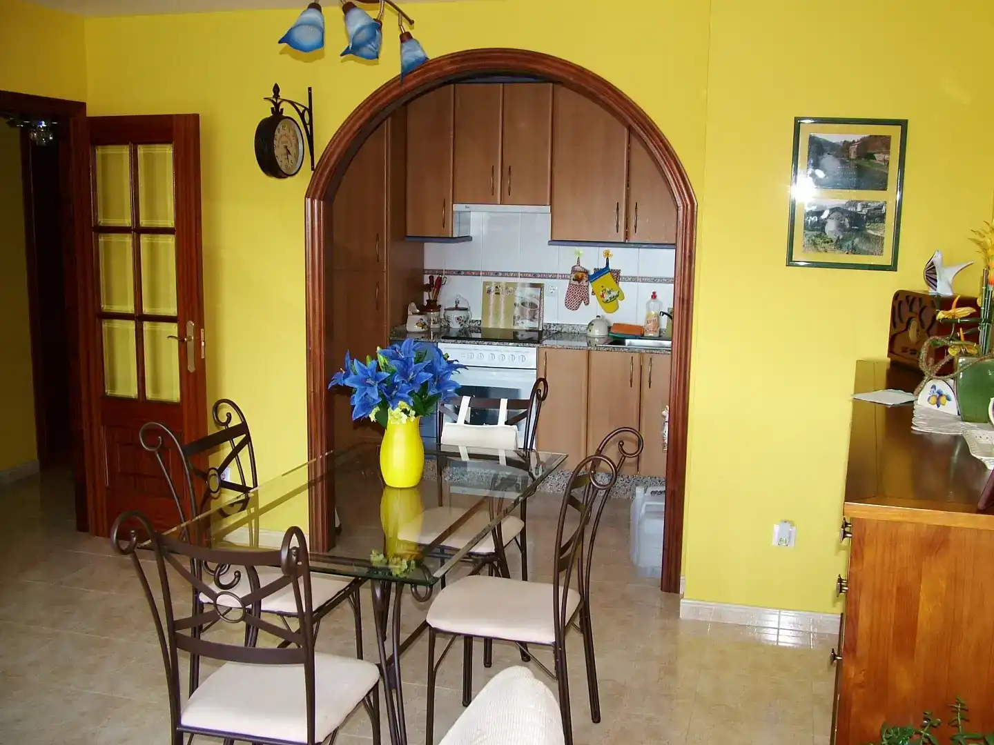 Dining room of Flat for rent in Porto do Son  with Parquet flooring, Storage room and Furnished