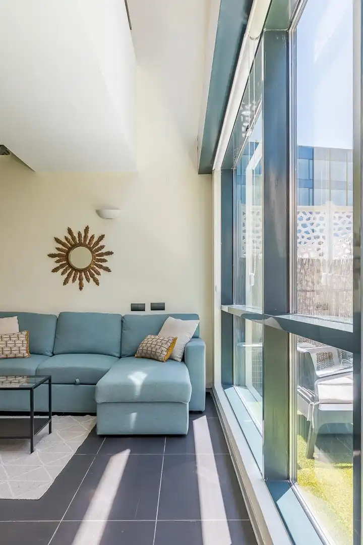 Sala de estar de Dúplex de alquiler en Madrid con Aire acondicionado, Calefacción y Parquet
