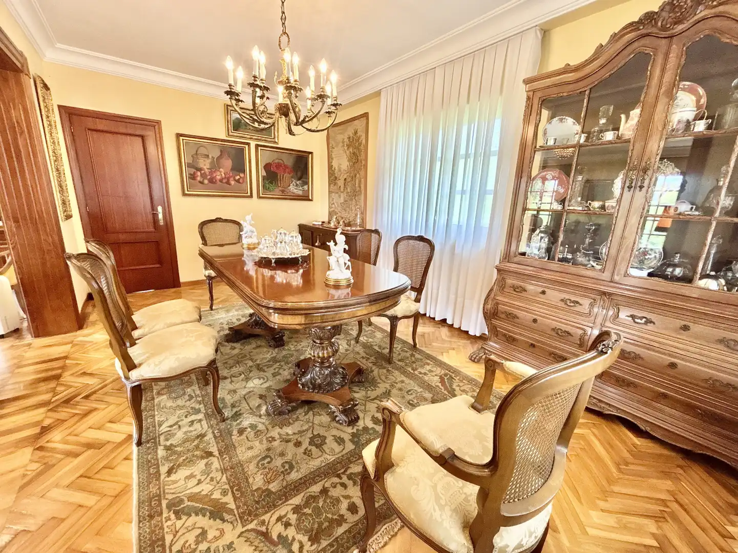 Dining room of Houses for sale in Sariego  with Heating, Private garden and Parquet flooring