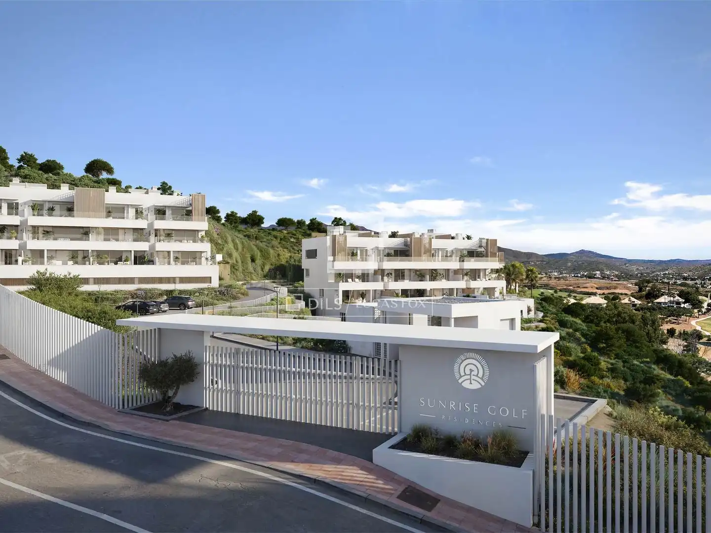 Exterior view of Flat for sale in Mijas  with Air Conditioner, Heating and Private garden