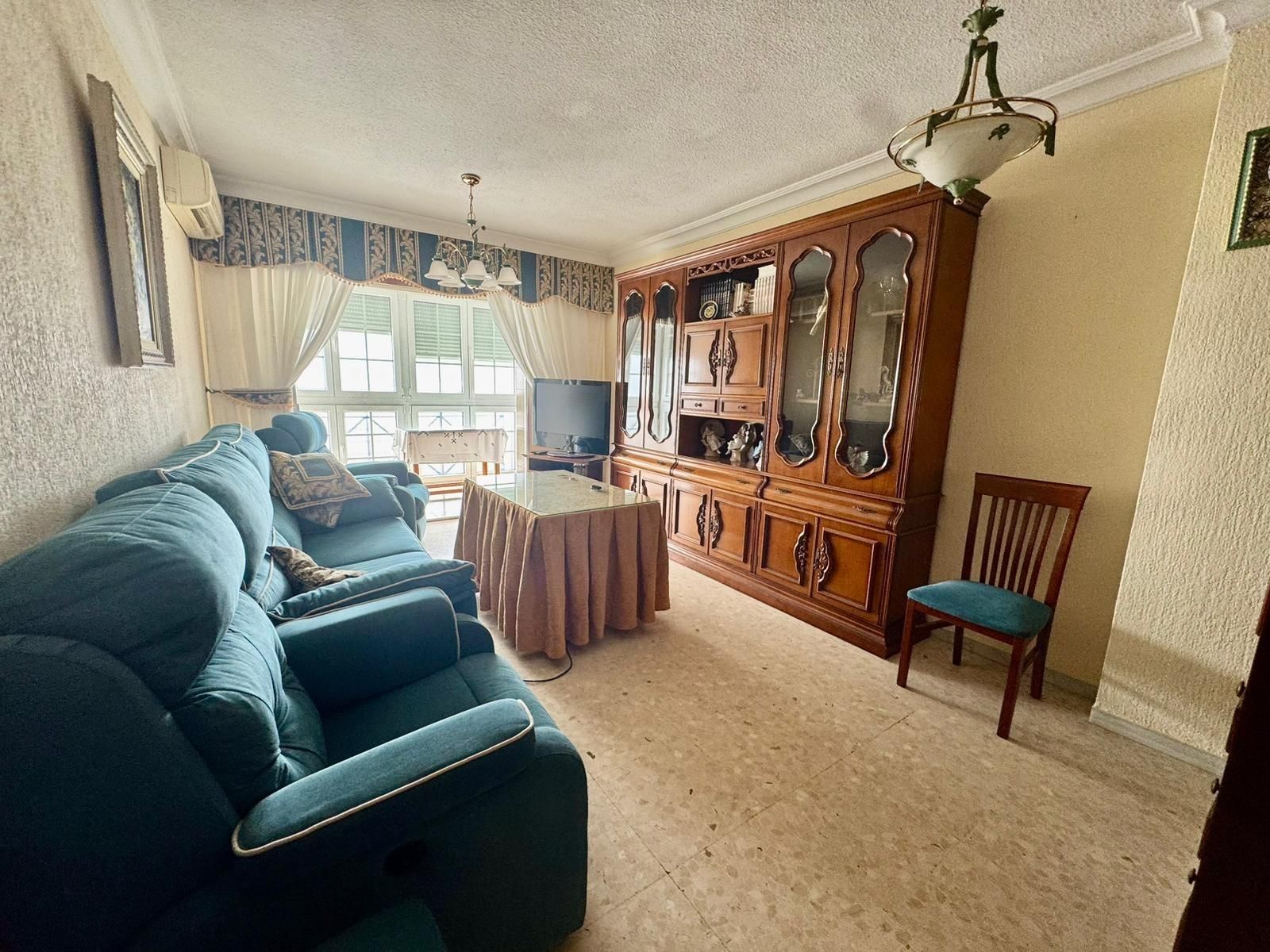 Living room of Flat for sale in Punta Umbría  with Air Conditioner, Furnished and Balcony