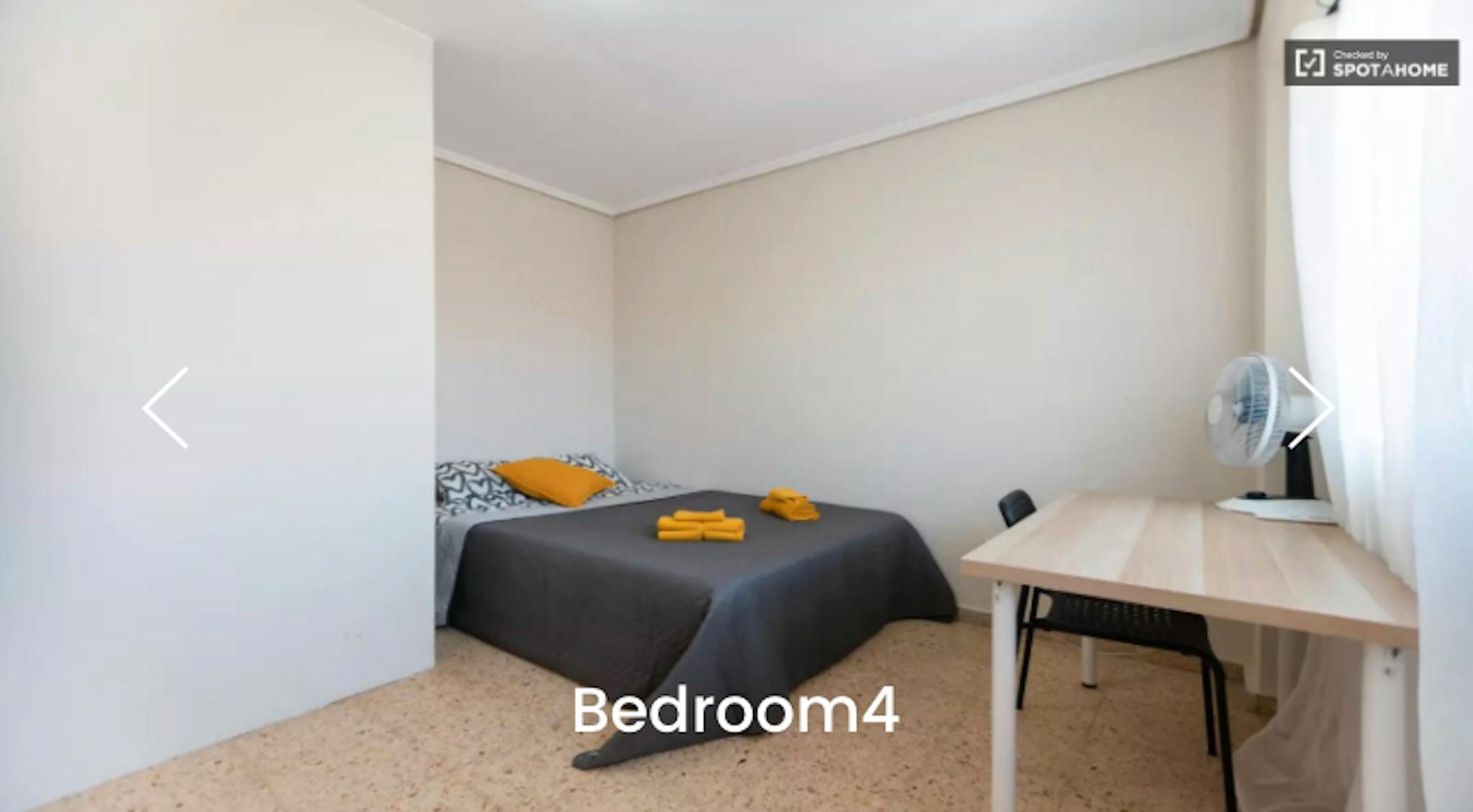 Bedroom of Flat to share in  Valencia Capital  with Furnished, Washing machine and Balcony