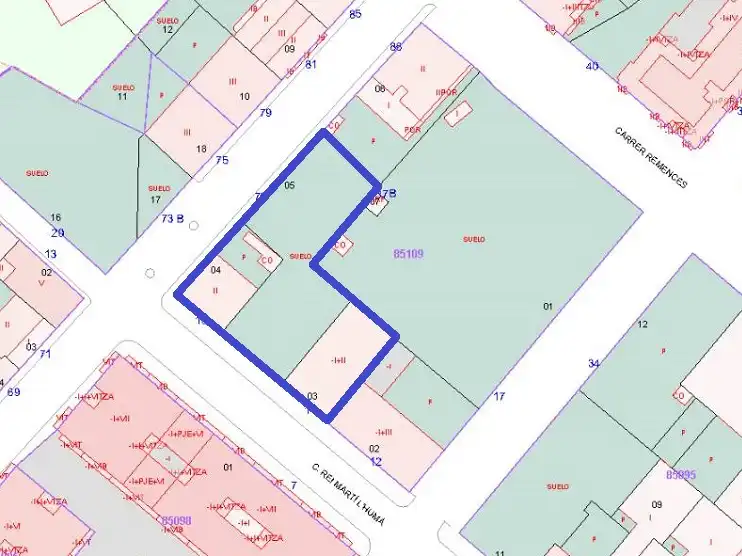 Terreno residencial en venta en Carrer Rei Martí l'Humà 14, imagen 2