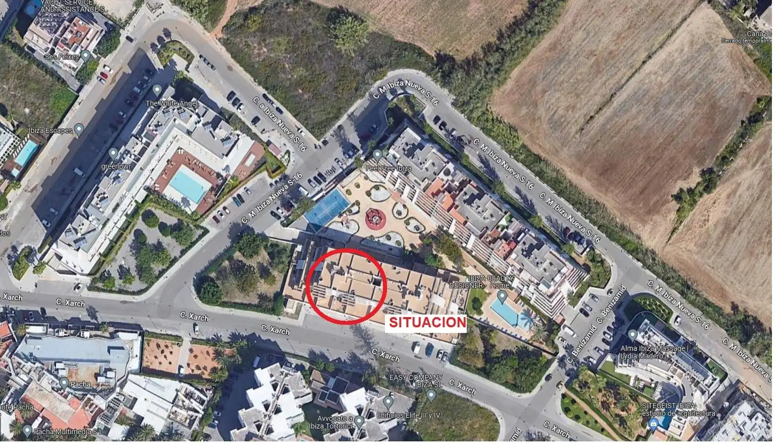 Vista exterior de Casa o xalet en venda en Eivissa amb Aire condicionat, Terrassa i Piscina comunitària