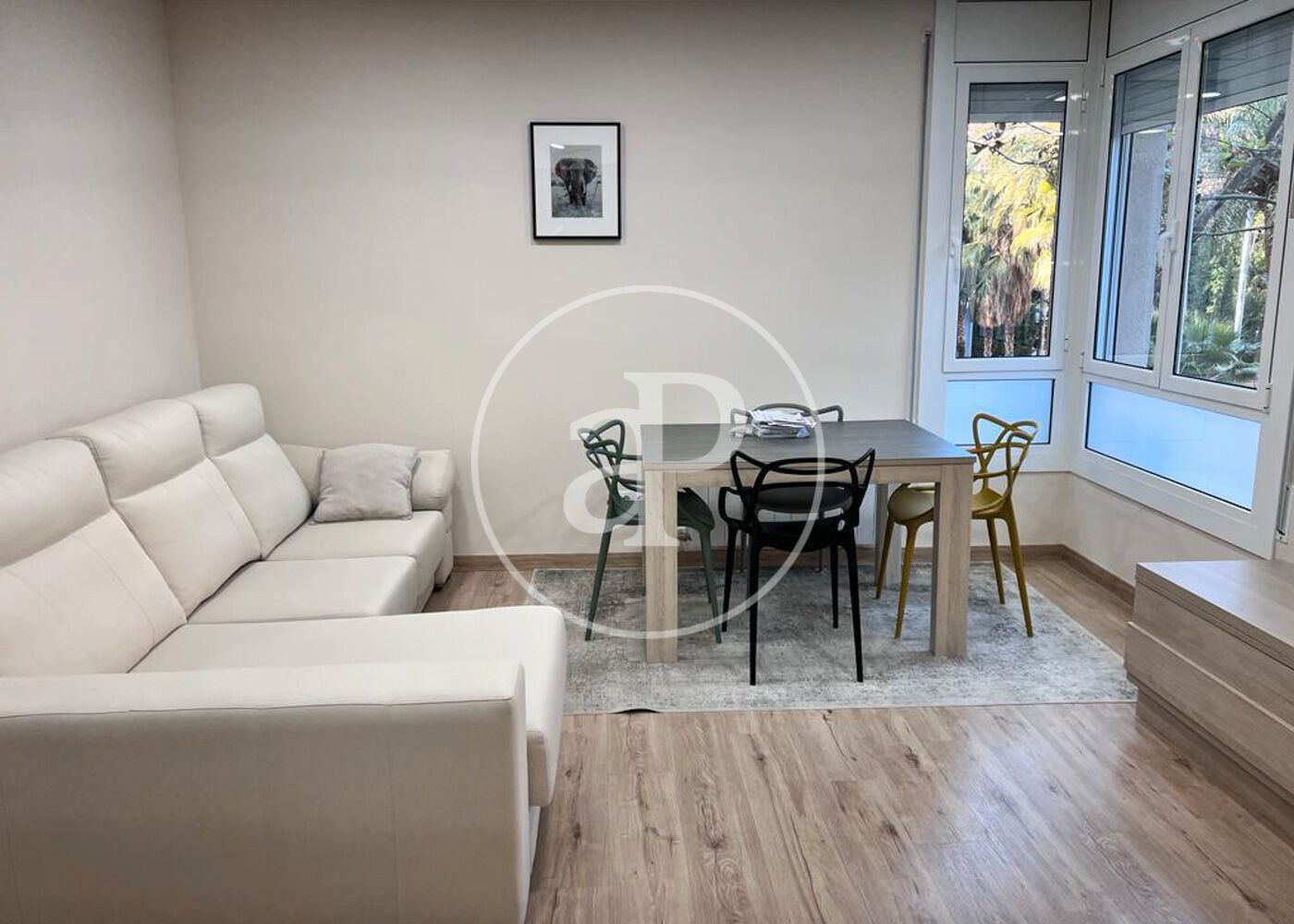 Living room of Flat to rent in  Barcelona Capital  with Air Conditioner, Heating and Furnished