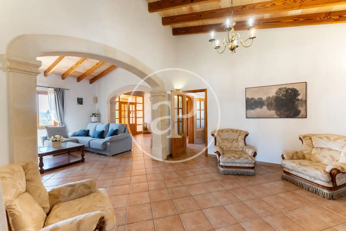 Living room of Houses for rent in Sencelles  with Air Conditioner, Heating and Private garden