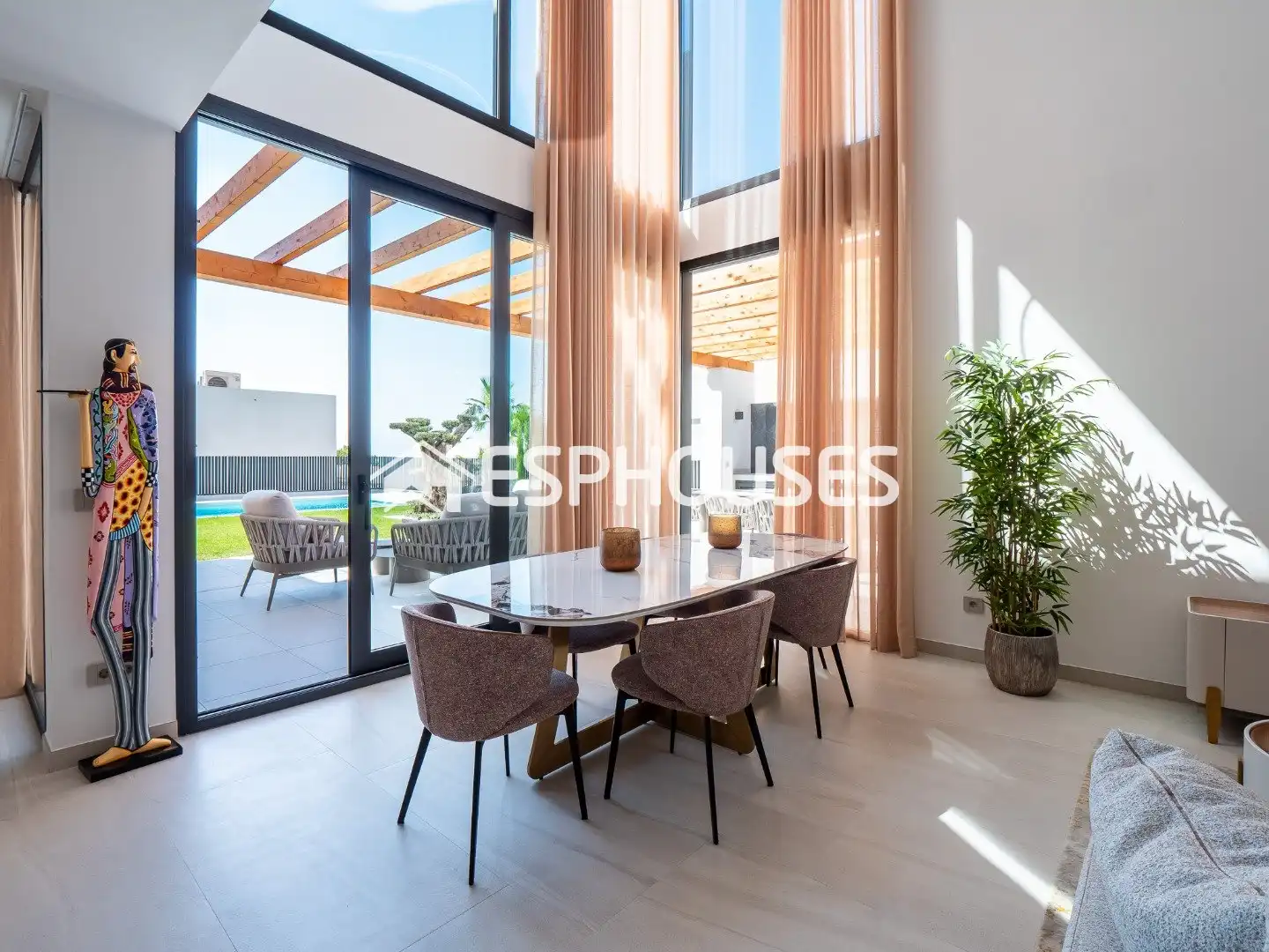 Dining room of Houses for sale in Finestrat  with Air Conditioner, Terrace and Swimming Pool