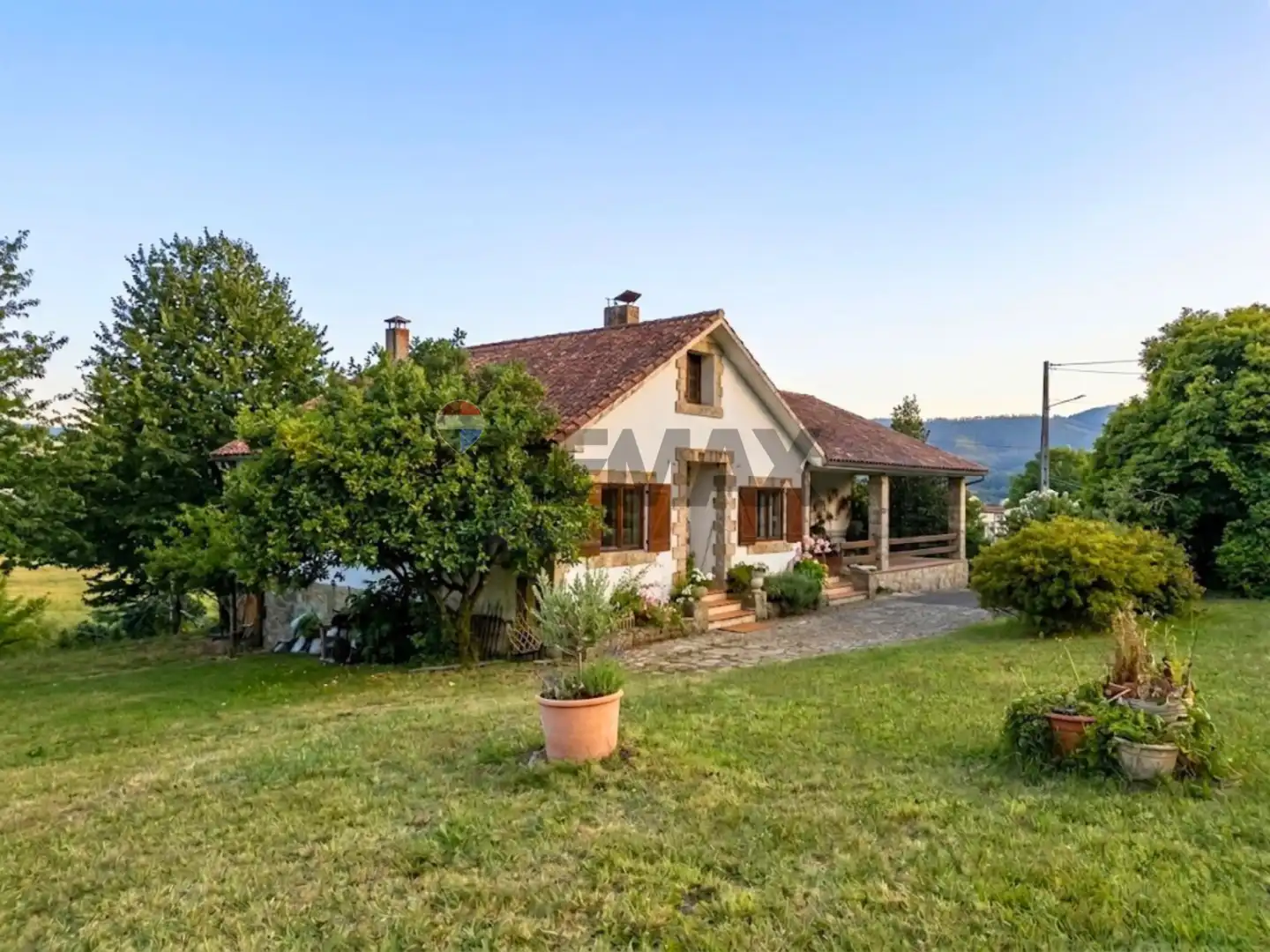 Vista exterior de Casa o chalet en venta en Ames con Calefacción, Jardín privado y Terraza
