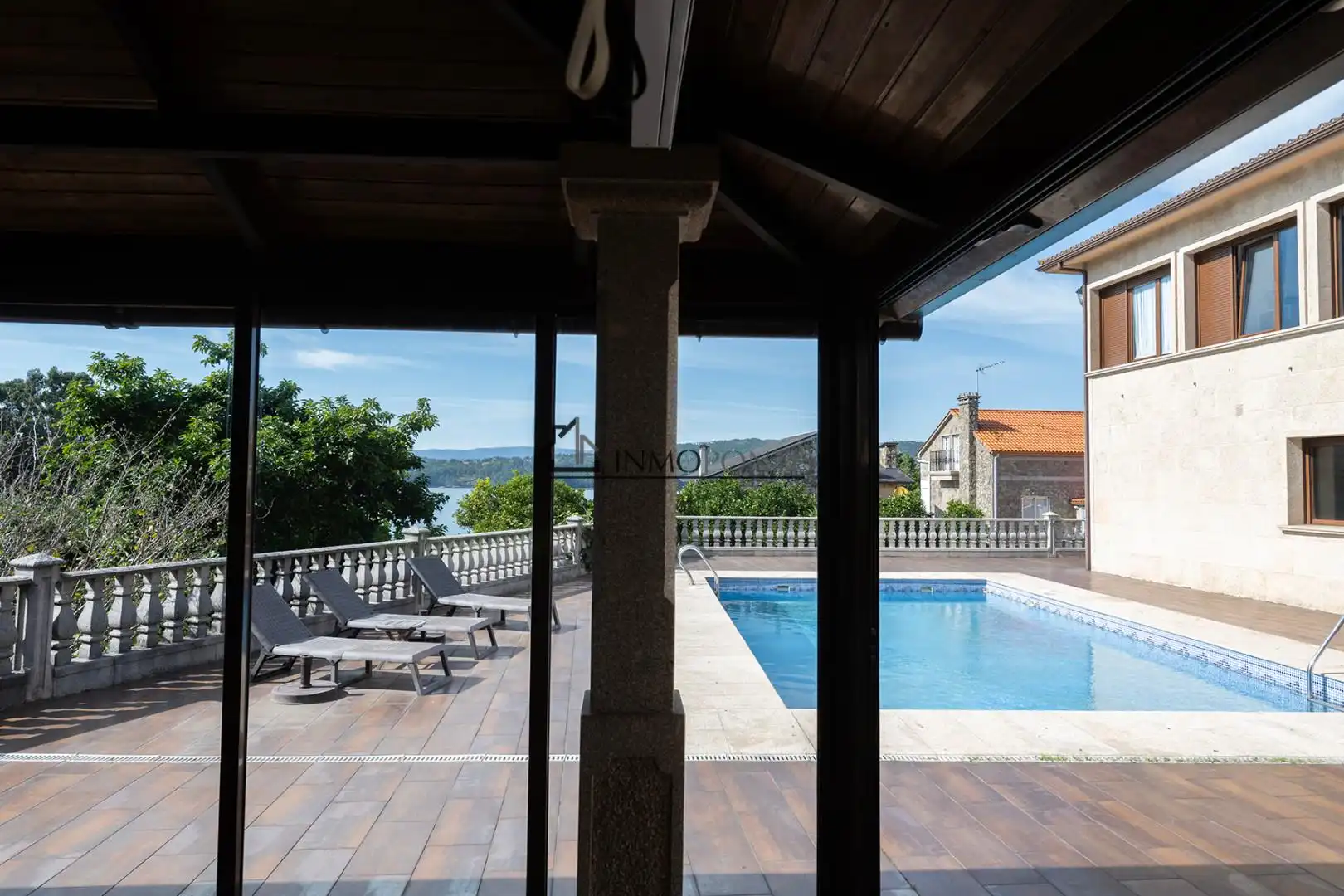Swimming pool of Houses for sale in Vilagarcía de Arousa  with Private garden