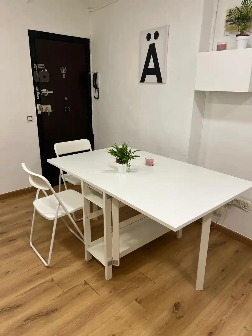 Comedor de Apartamento de alquiler en Barcelona con Parquet, Amueblado y Lavadora