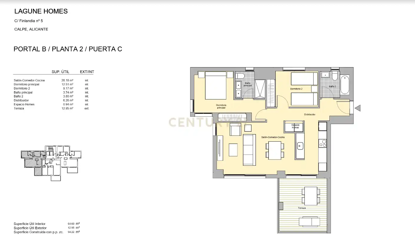 Apartamento en venta en Calpe / Calp con Trastero, Piscina y Horno