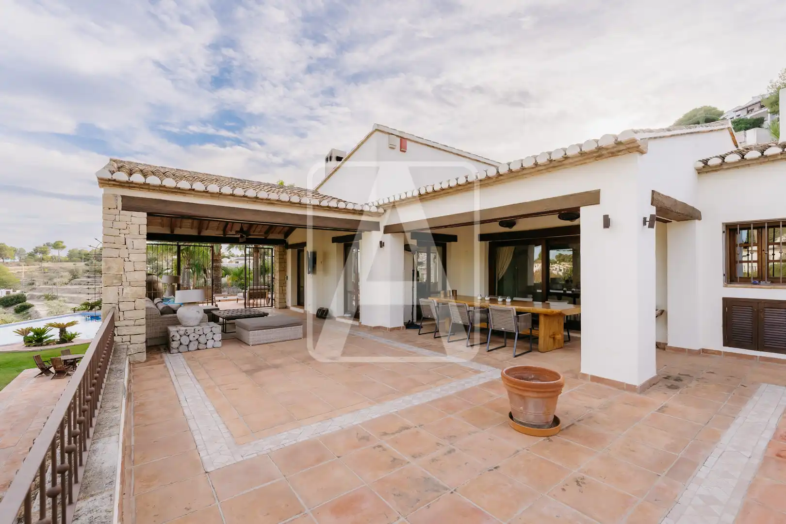 Terraza de Finca rústica en venta en Benissa con Aire acondicionado, Calefacción y Jardín privado