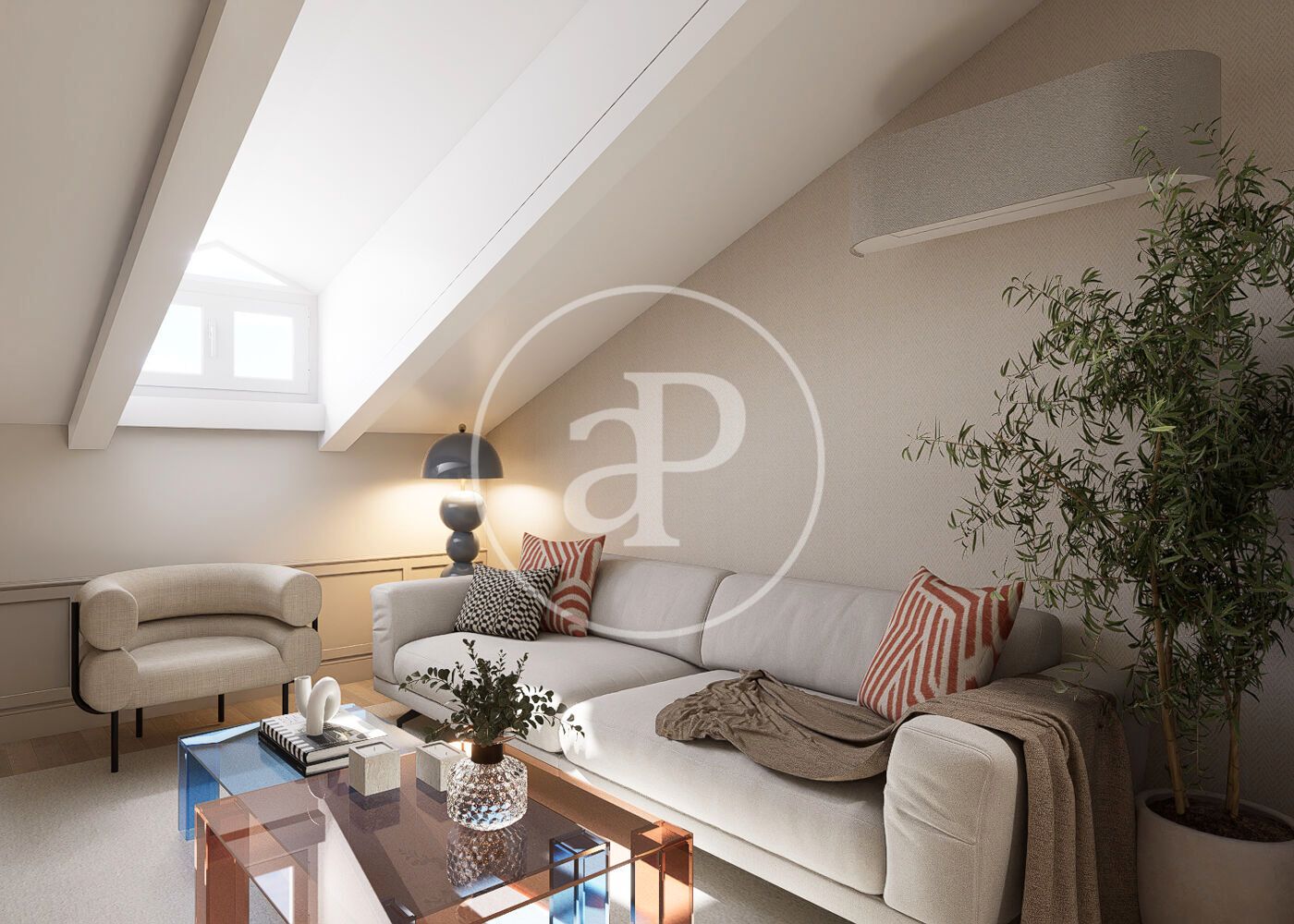Living room of Flat for sale in  Madrid Capital  with Air Conditioner, Heating and Furnished