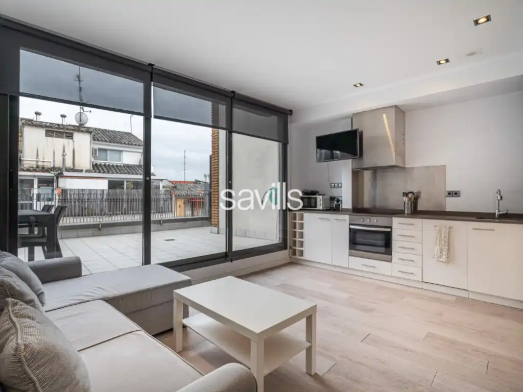 Sala de estar de Casa o chalet en venta en Barcelona con Aire acondicionado, Amueblado y Horno