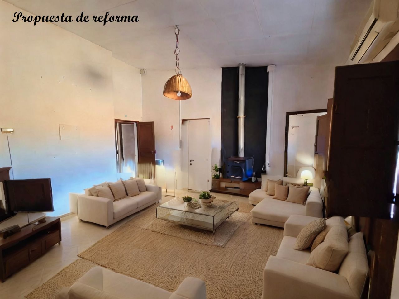 Sala de estar de Casa o chalet en venta en Masarac i Vilarnadal con Calefacción