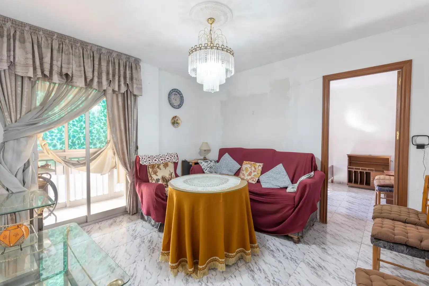 Sala de estar de Piso en venta en Granada con Aire acondicionado y Balcón
