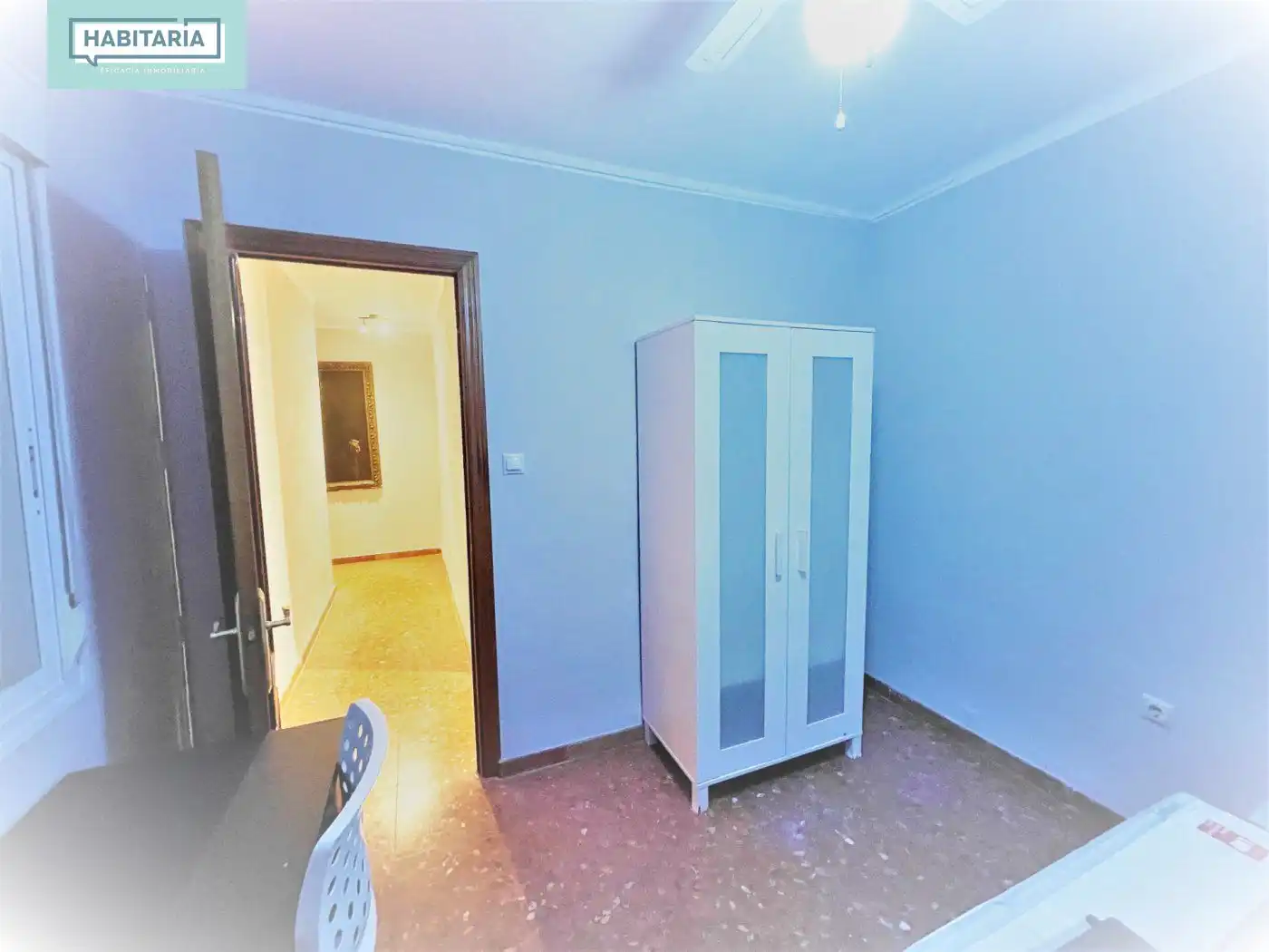 Schlafzimmer von Wohnung zur Miete in Málaga mit Klimaanlage, Terrasse und Möbliert