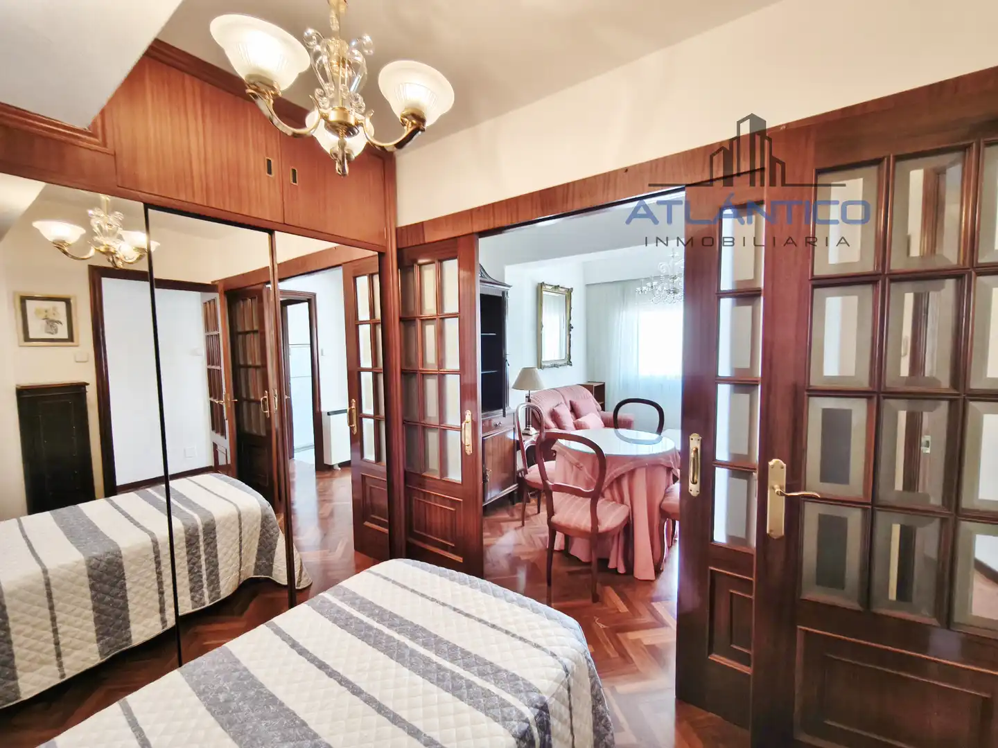 Bedroom of Flat for rent in A Coruña Capital   with Heating, Parquet flooring and Furnished
