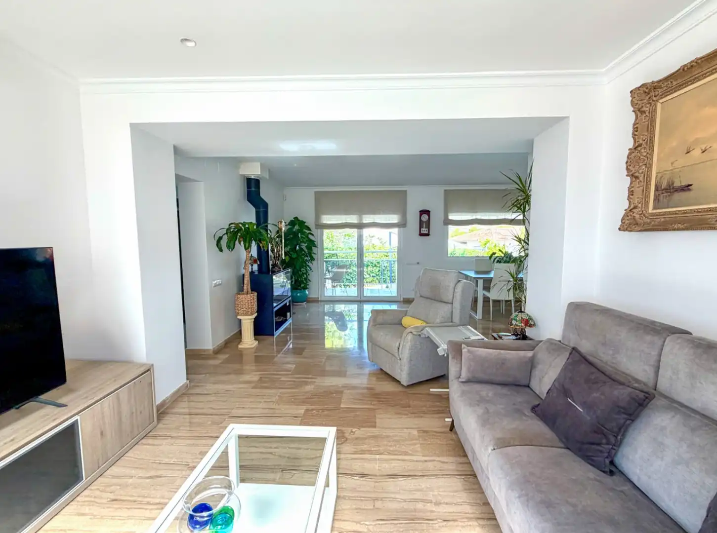 Sala de estar de Casa o chalet de alquiler en Sant Pere de Ribes con Aire acondicionado, Calefacción y Jardín privado