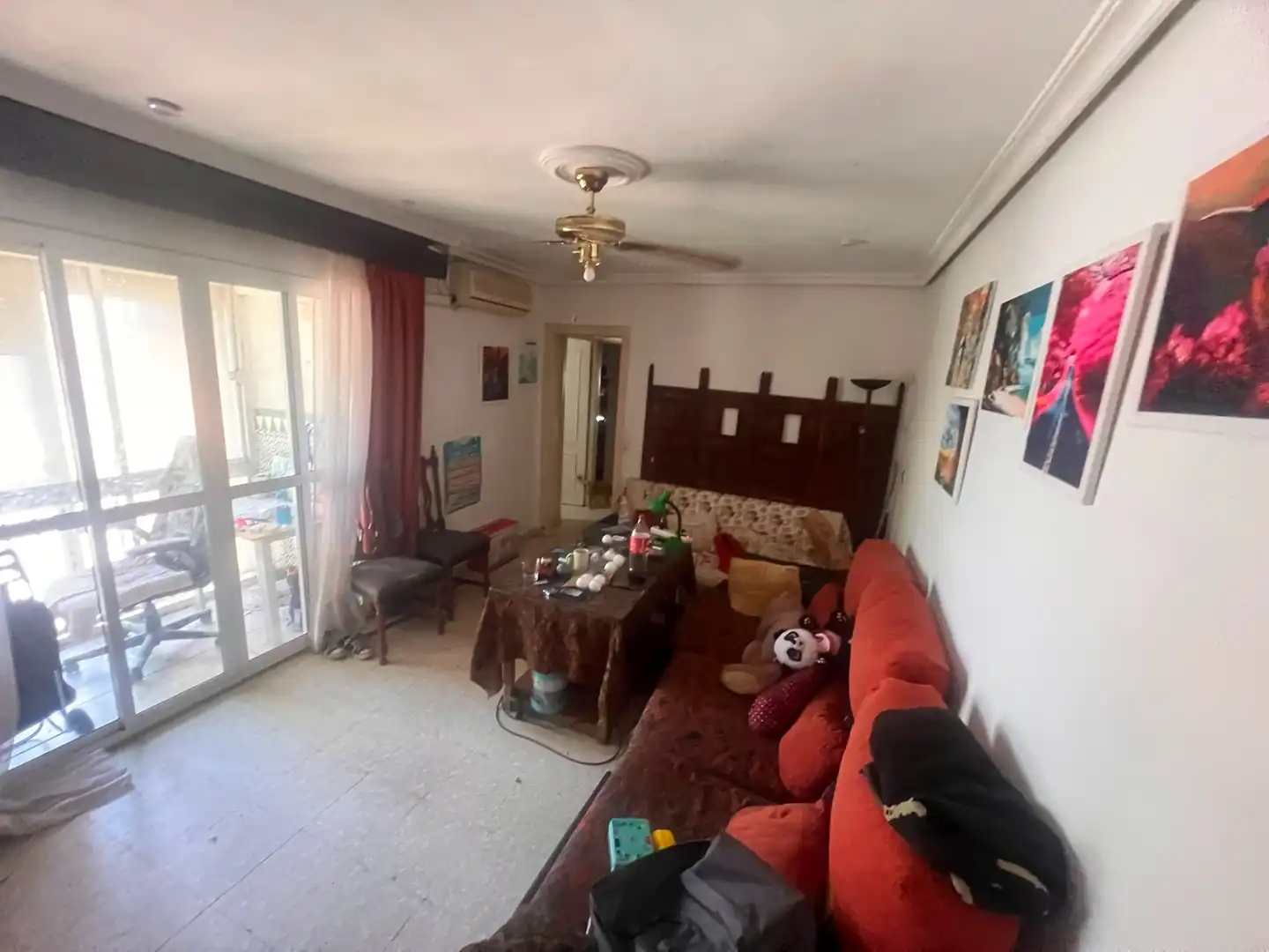 Living room of Flat for sale in Sevilla  with Air Conditioner, Terrace and Furnished