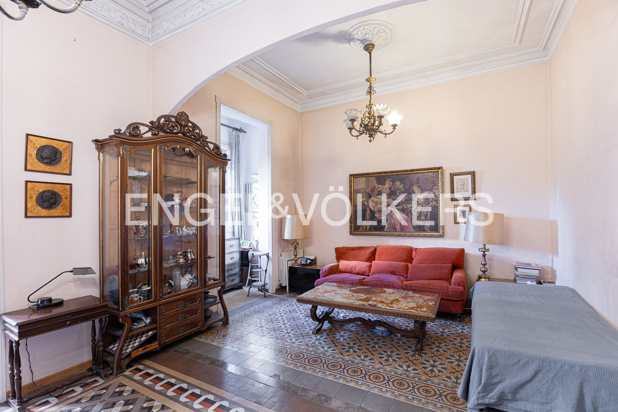 Wohnzimmer von Wohnung zum Verkauf in  Barcelona Capital mit Klimaanlage, Heizung und Parkett