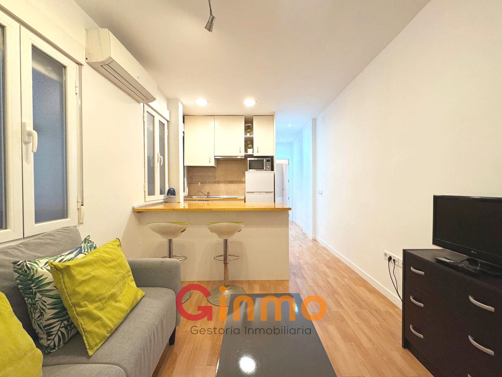 Living room of Flat to rent in  Madrid Capital  with Air Conditioner, Heating and Parquet flooring