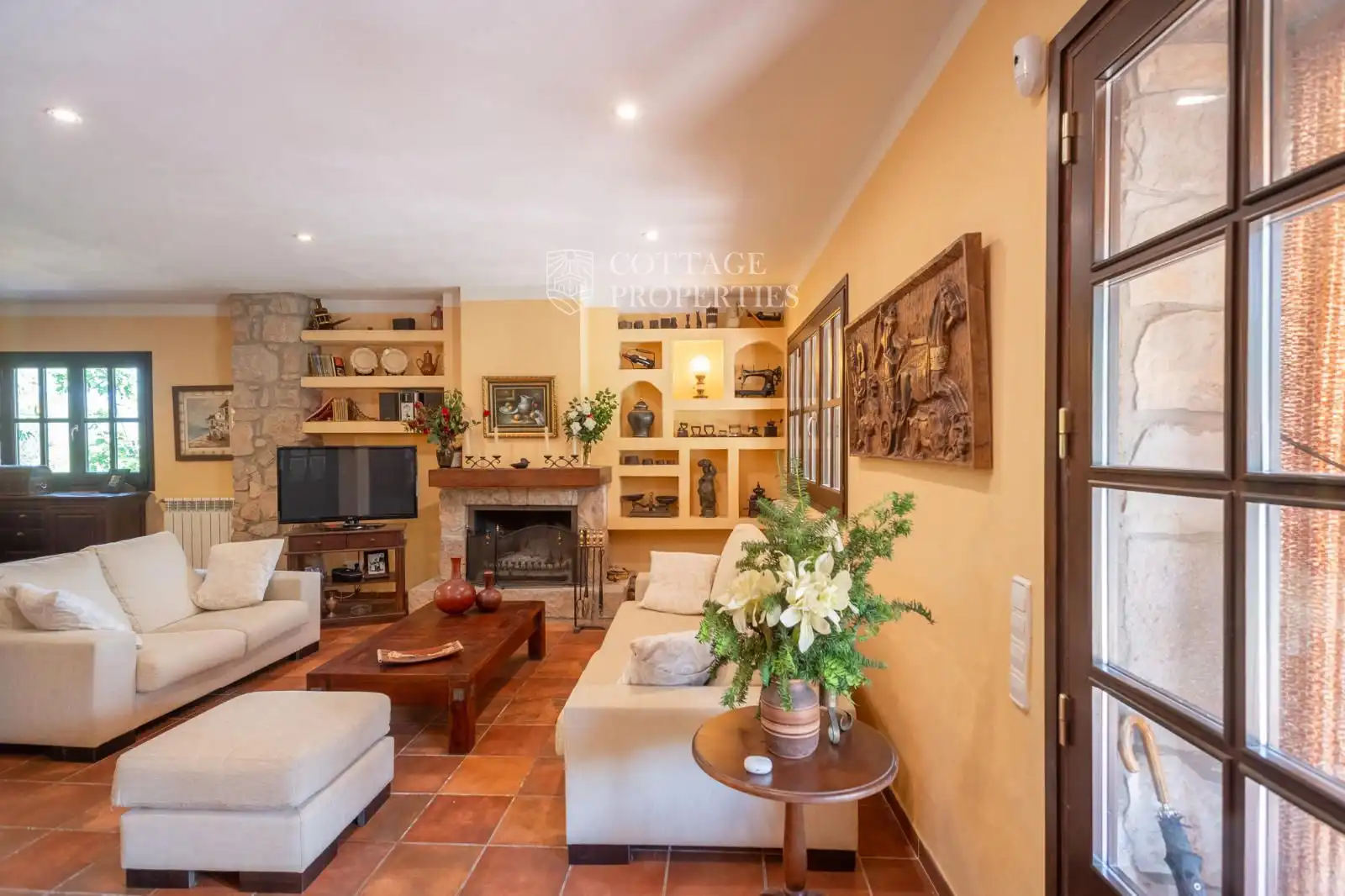 Sala de estar de Finca rústica en venta en Aguilar de Segarra con Calefacción