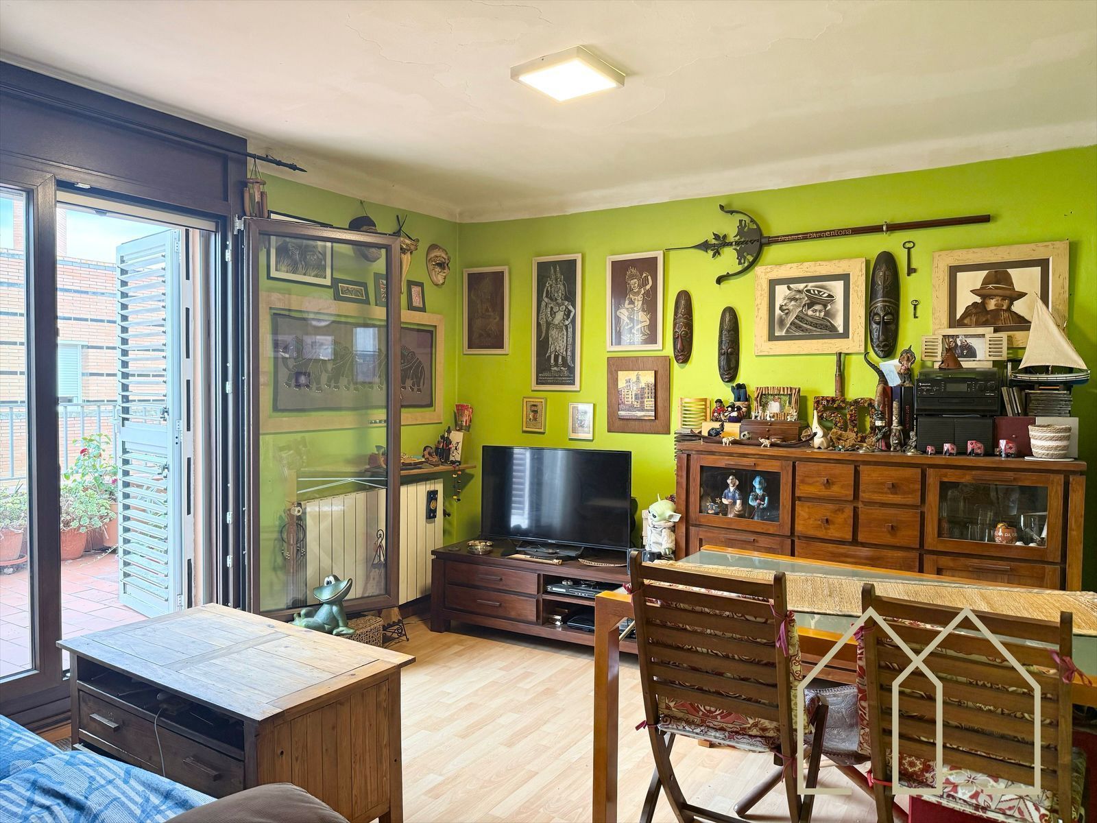 Sala d'estar de Àtic en venda en Girona Capital amb Aire condicionat, Calefacció i Terrassa