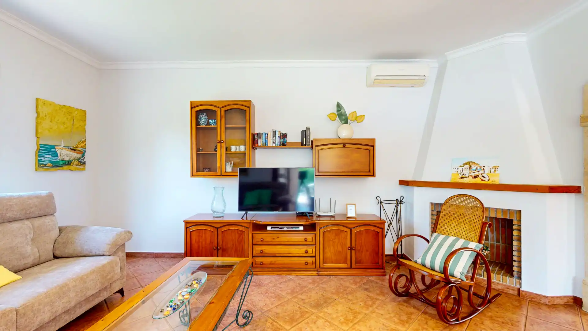 Sala de estar de Casa o chalet de alquiler en Dénia con Aire acondicionado, Calefacción y Jardín privado