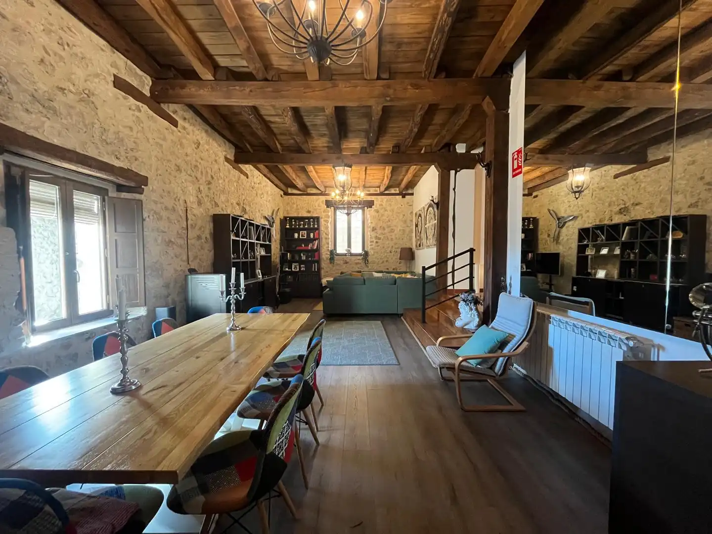 Sala de estar de Casa o chalet en venta en La Parrilla  con Calefacción, Amueblado y Alarma