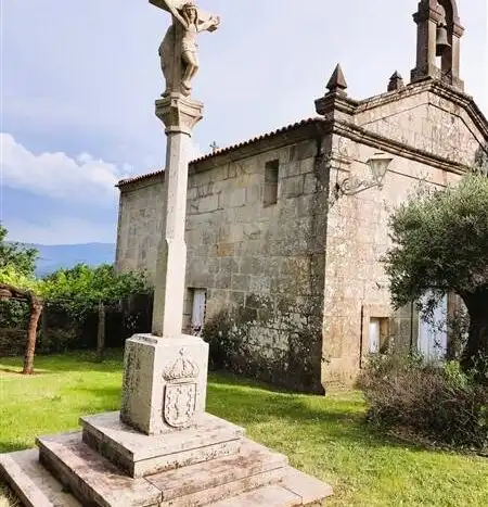 Vista exterior de Finca rústica en venta en A Cañiza   con Calefacción, Jardín privado y Terraza
