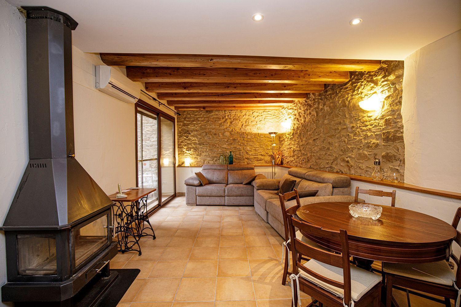 Living room of House or chalet to rent in Gualta  with Air Conditioner, Heating and Terrace