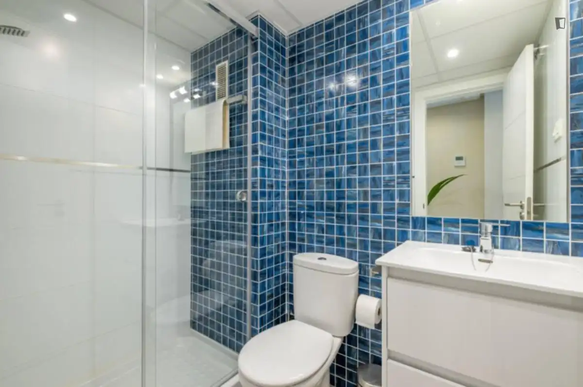 Bathroom of Study for rent in Málaga  with Air Conditioner, Furnished and Washing machine