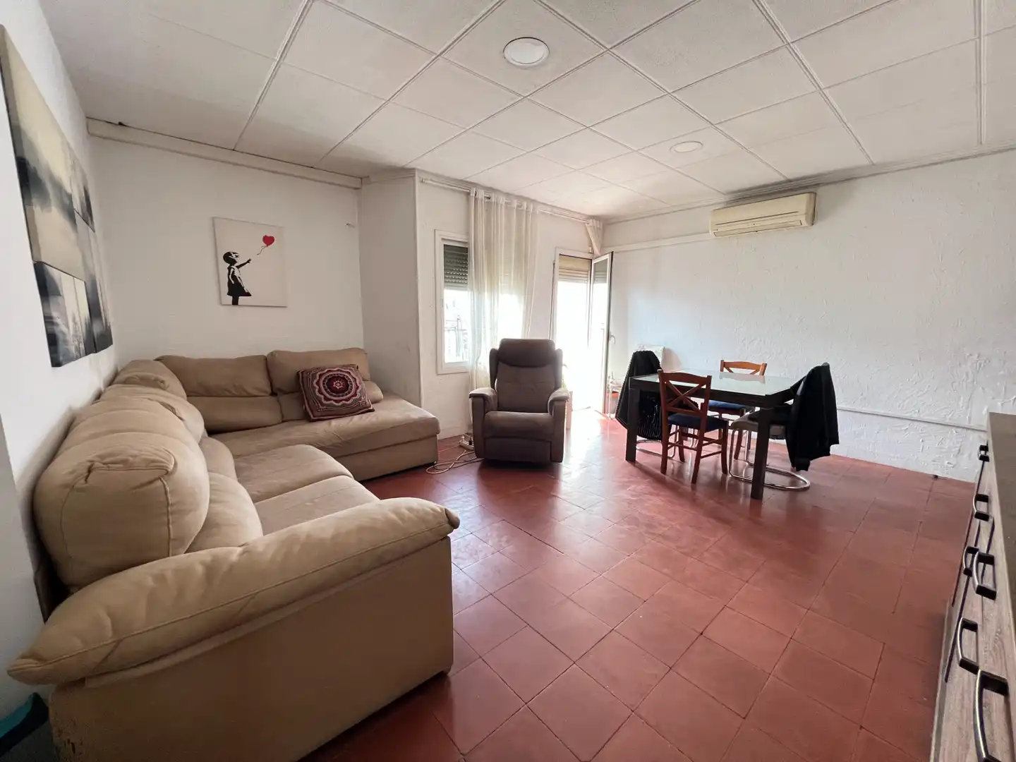 Sala de estar de Piso en venta en Sabadell con Aire acondicionado, Calefacción y Balcón