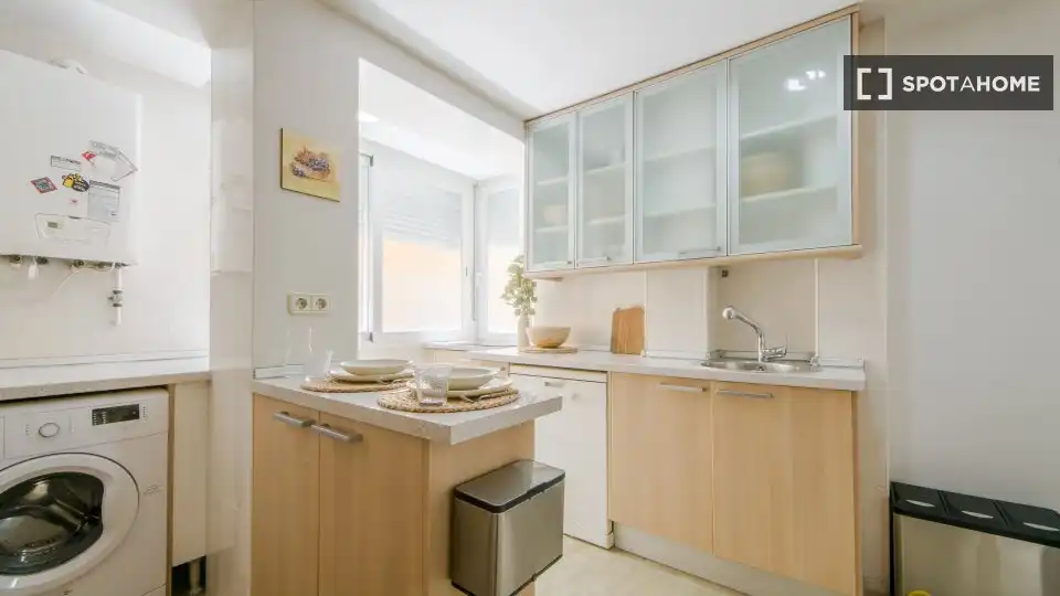 Kitchen of Flat for rent in Madrid  with Air Conditioner, Heating and Furnished