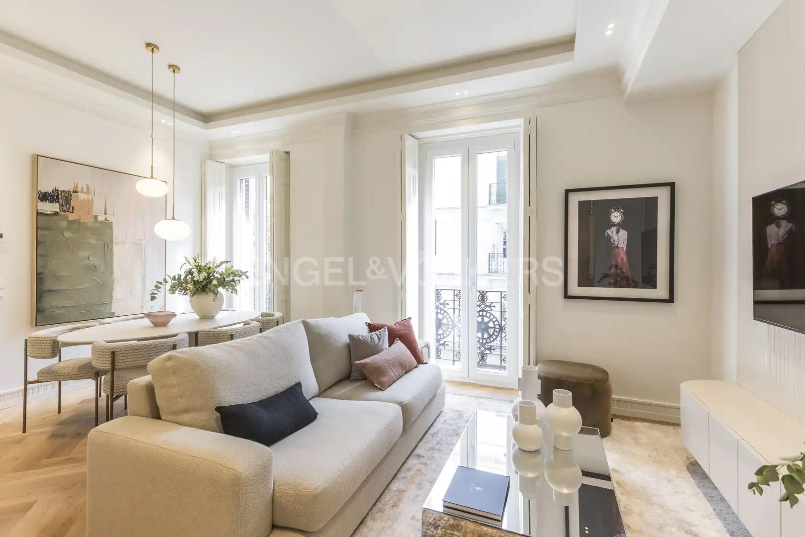 Wohnzimmer von Wohnung zur Miete in Barrio de Salamanca