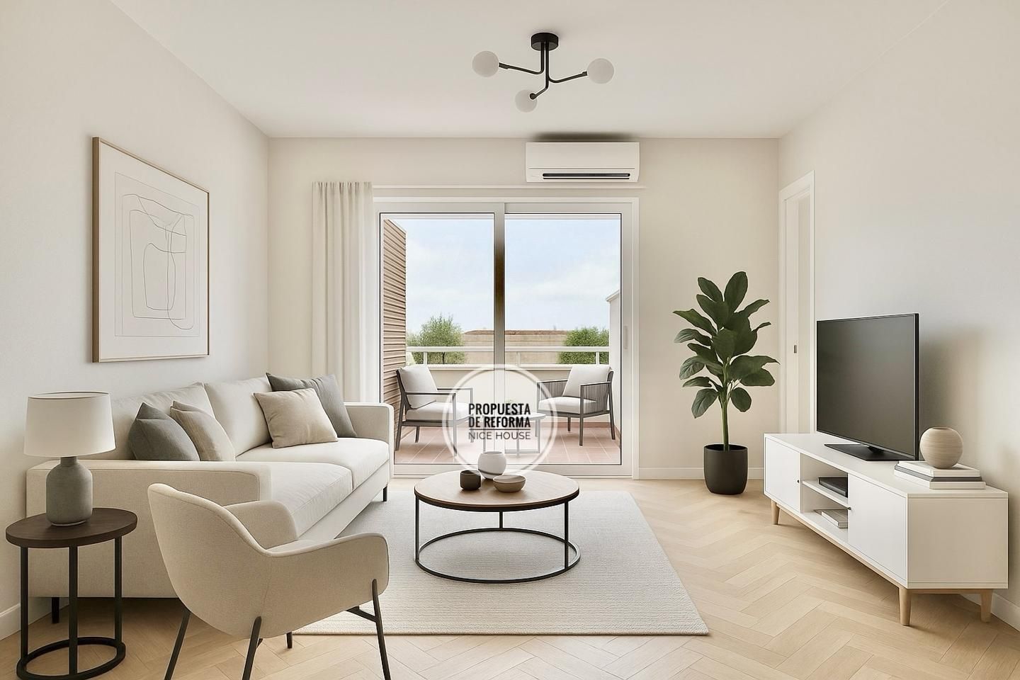 Sala d'estar de Àtic en venda en  Barcelona Capital amb Aire condicionat i Terrassa