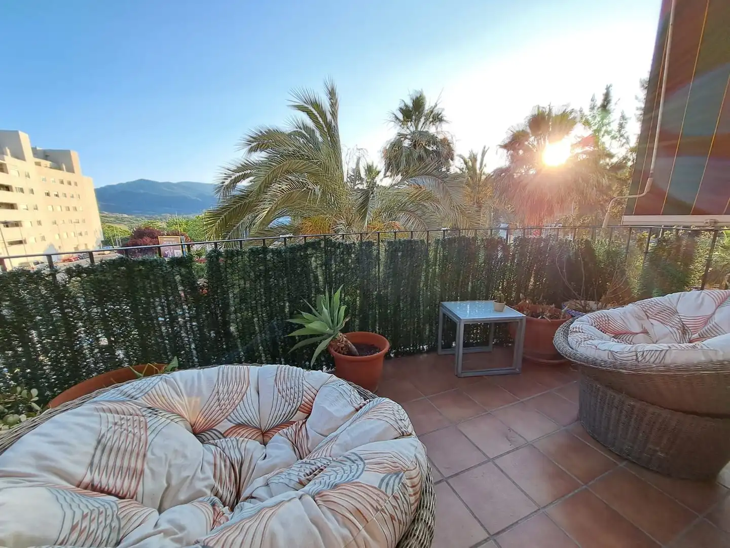 Garden of Flat for rent in Algeciras  with Air Conditioner, Furnished and Pets allowed