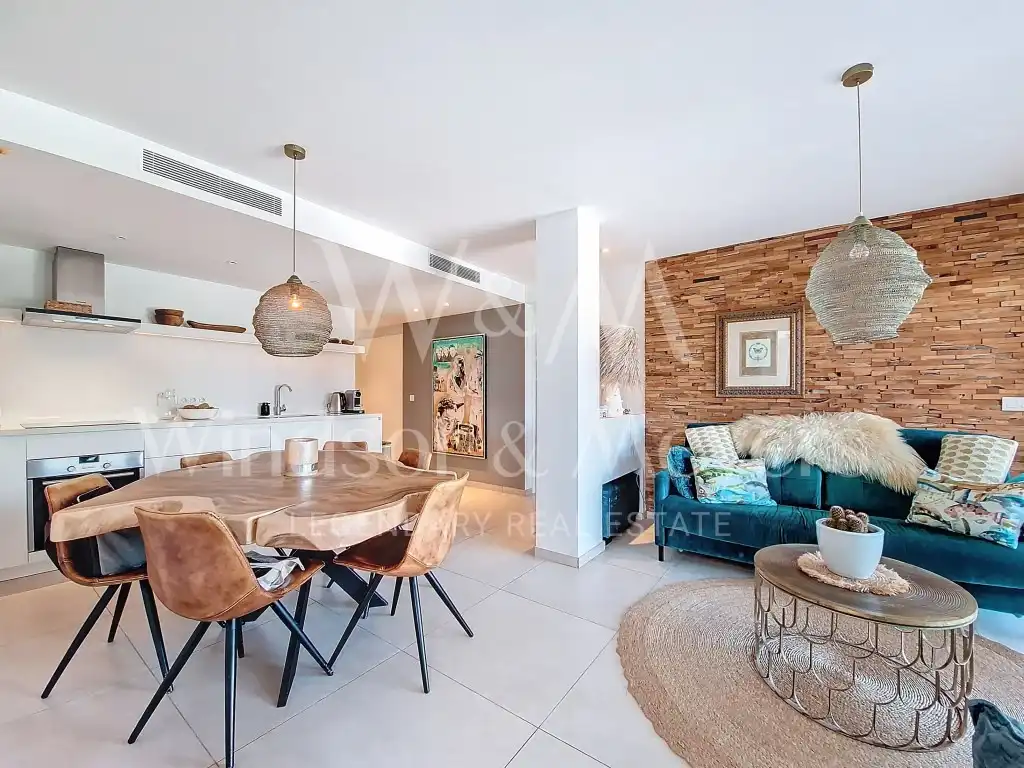 Living room of Flat for sale in Sant Josep de sa Talaia  with Air Conditioner, Furnished and Oven