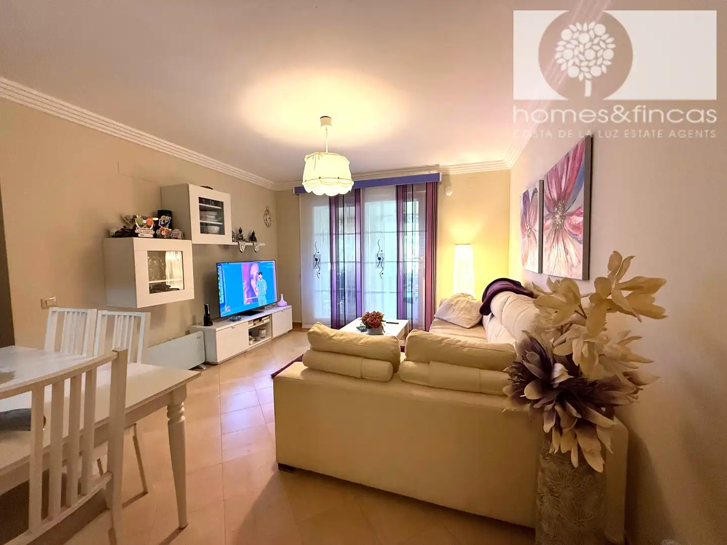Living room of Flat for sale in Ayamonte  with Air Conditioner, Terrace and Furnished